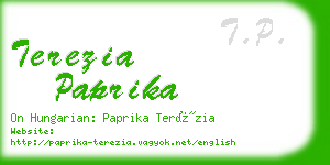 terezia paprika business card